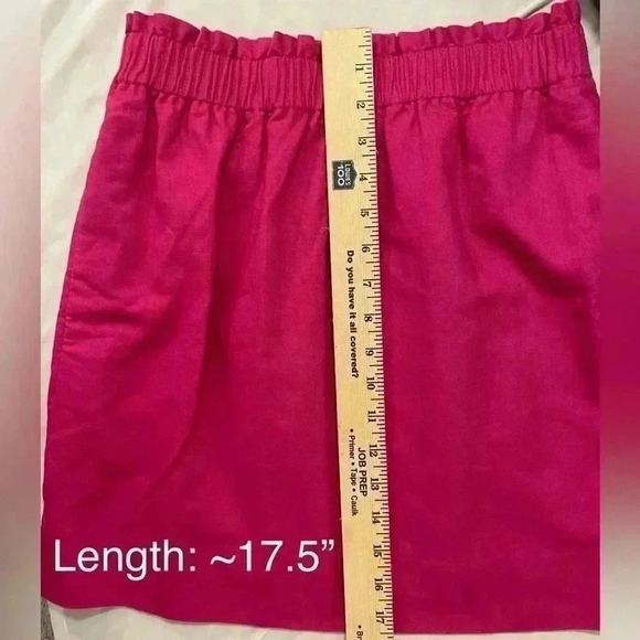 J Crew Linen Blend Pink Preppy Skirt Womens Size 2 - Picture 7 of 7